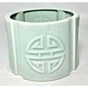 VINTAGE Signed 1980 Shafford Orientale Pale Green Planter Vase‎ Home Decor